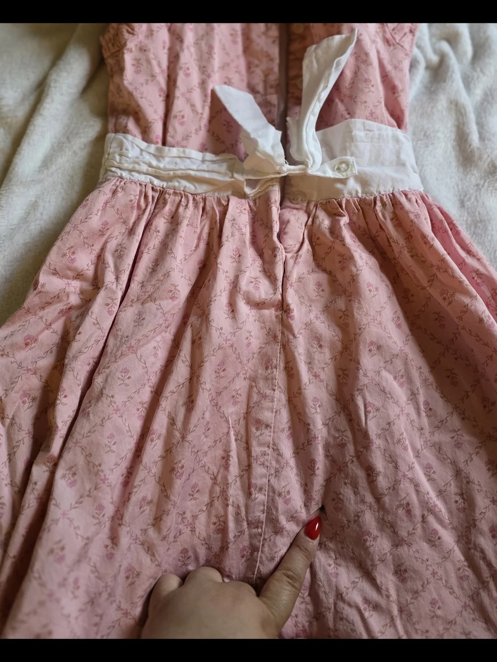 Pink Floral Waistband Dress for Girls